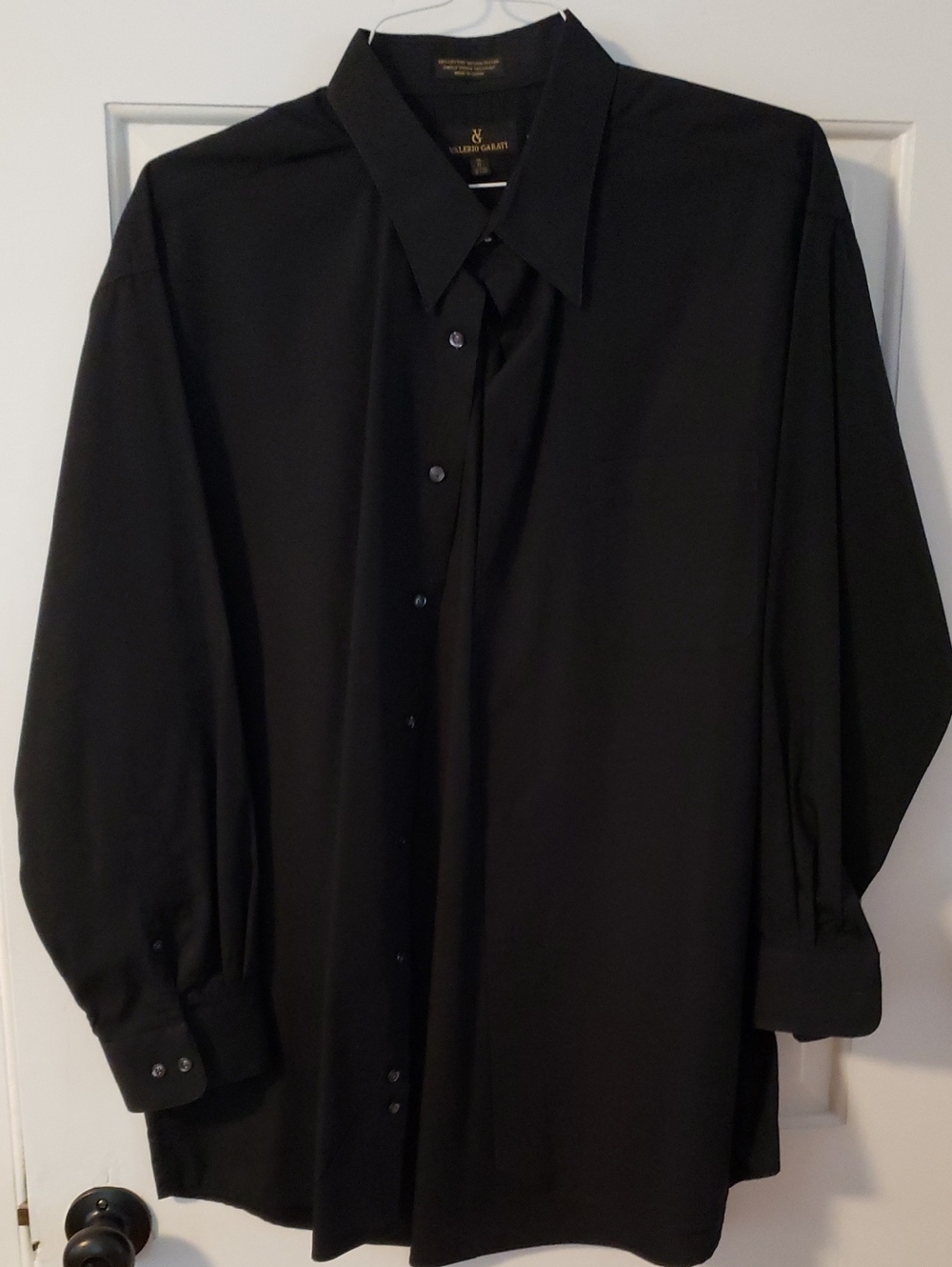 Valerio Garati Men's Black Long-Sleeve Dress Shirt
